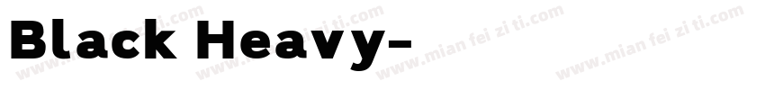 Black Heavy字体转换